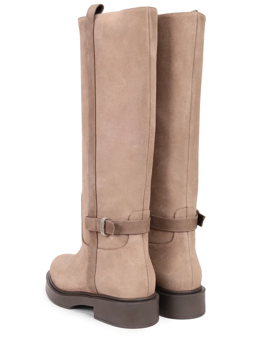 Сапоги замшевые