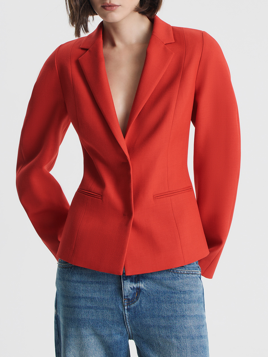 Жакет однотонный