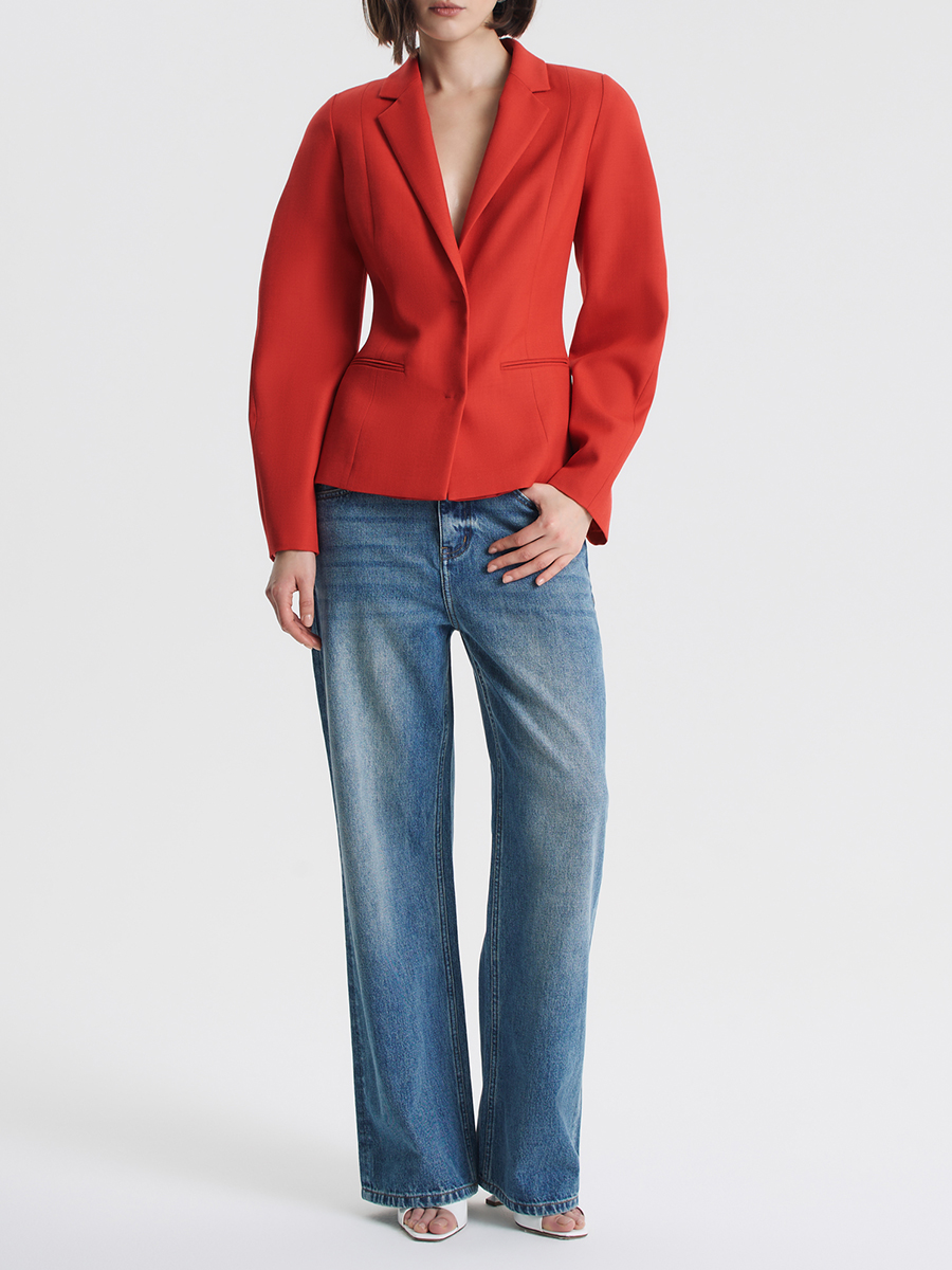 Жакет однотонный