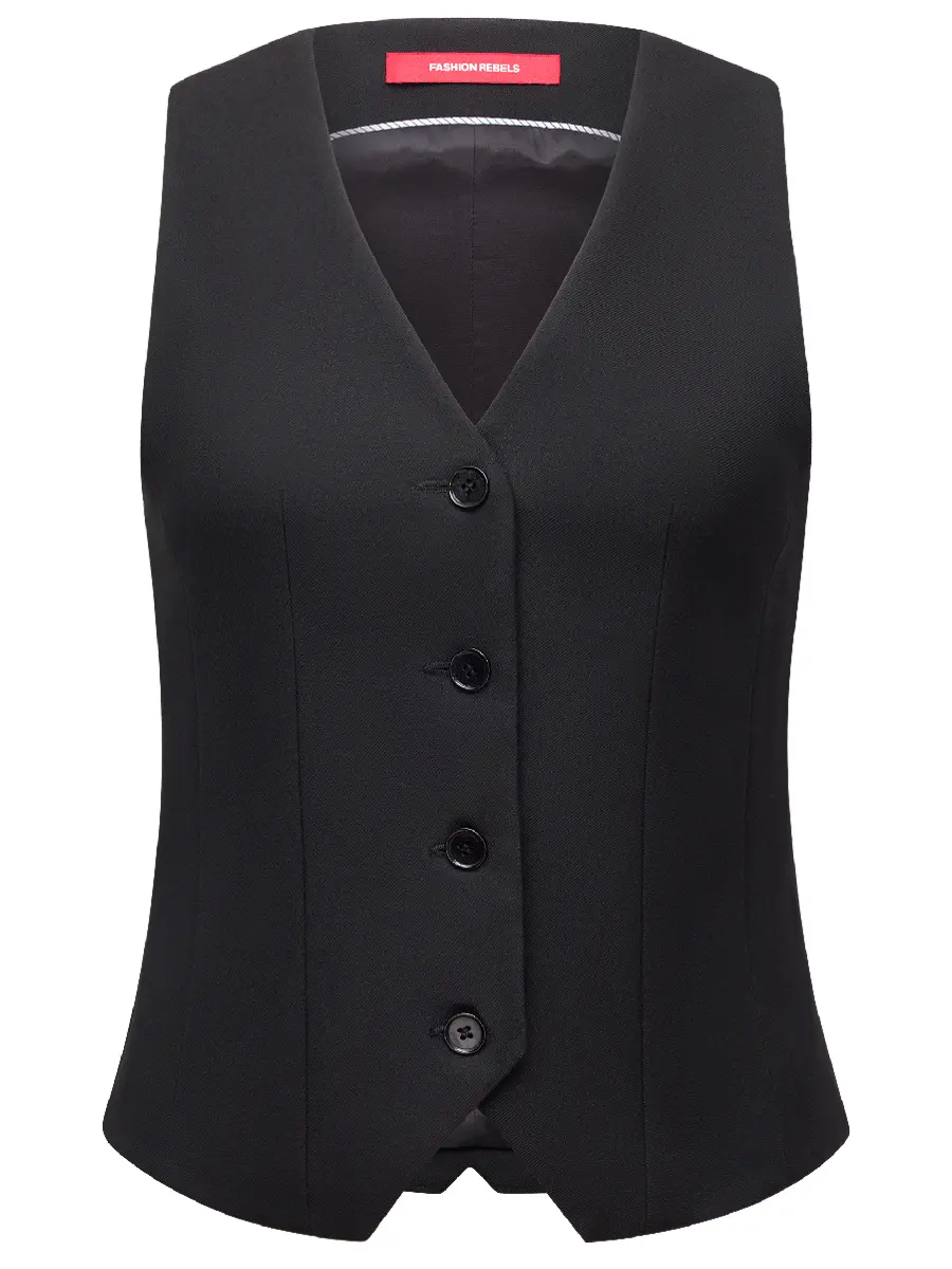 Жилет однотонный