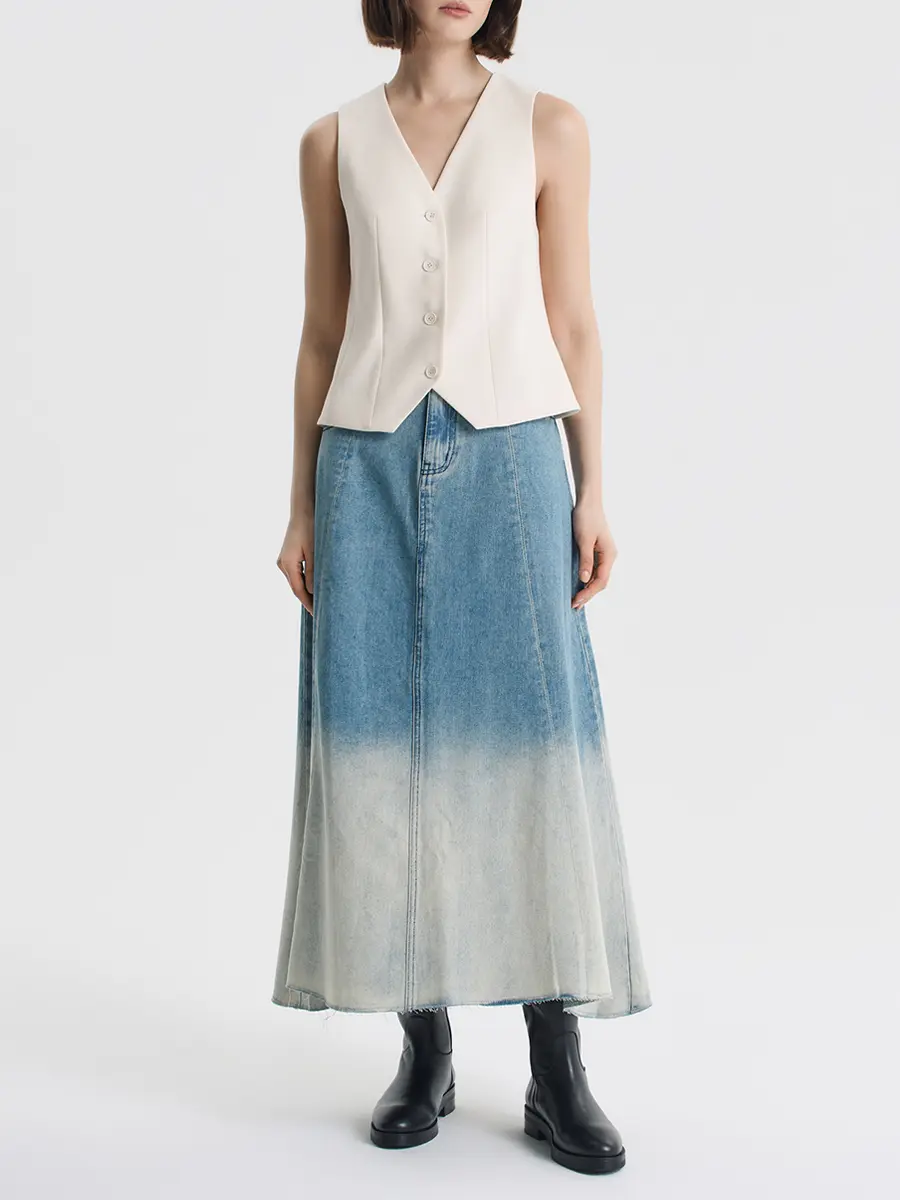 Жилет однотонный