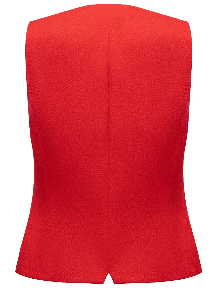 Жилет однотонный