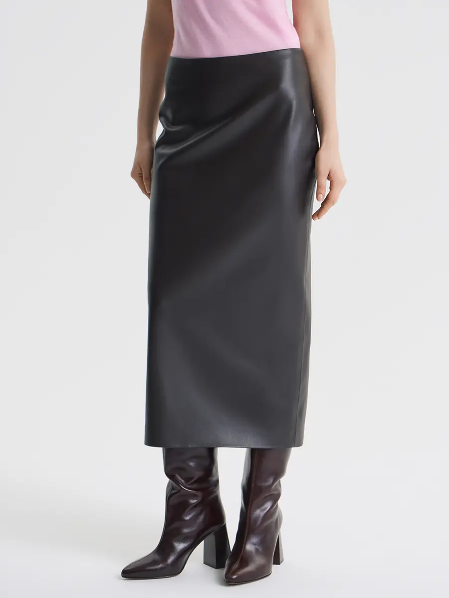 Юбка из экокожи