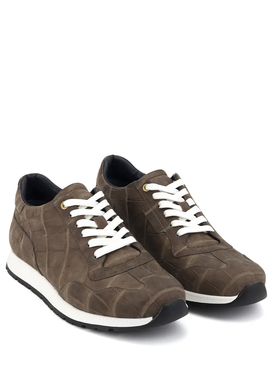 Кроссовки из кожи крокодила