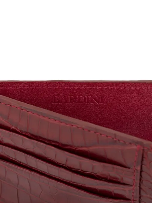 Картхолдер из кожи крокодила BARDINI