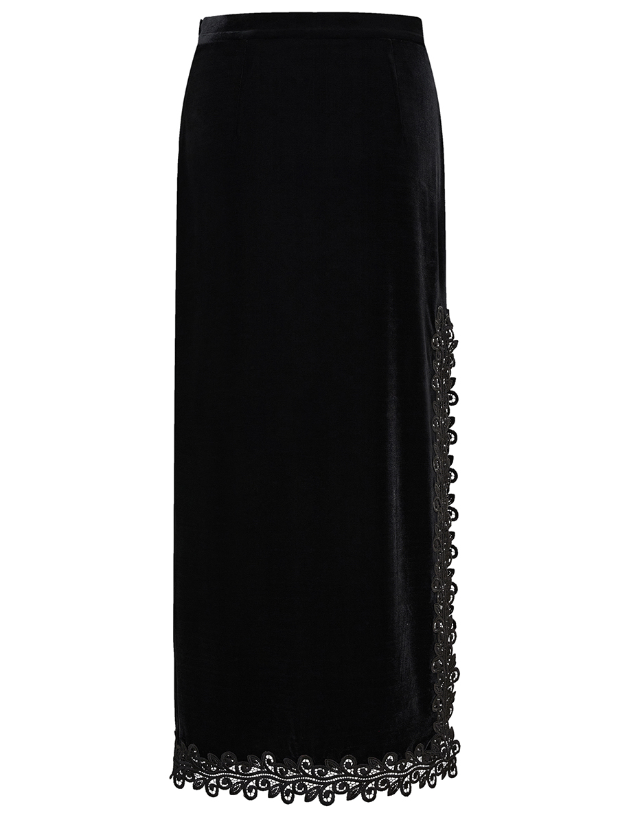 Юбка однотонная velours