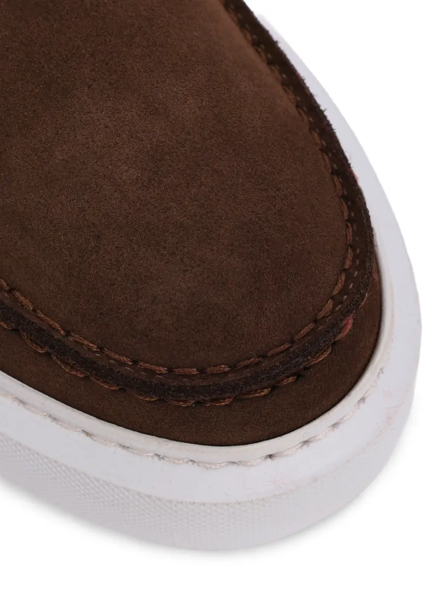 Слипоны замшевые