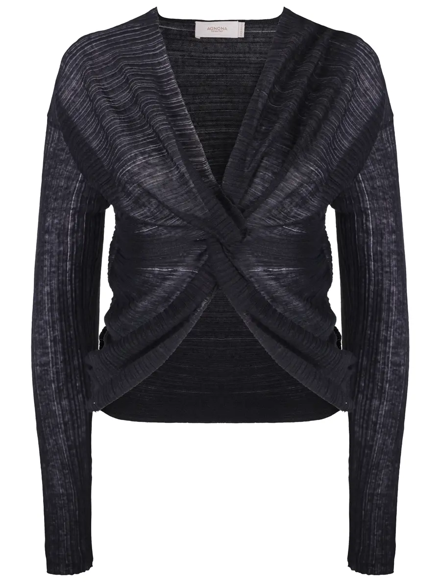 Джемпер изо льна и шелка