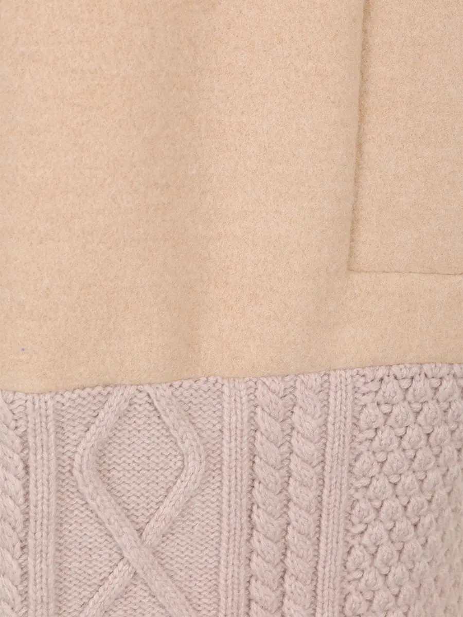 Пальто комбинированное с мехом