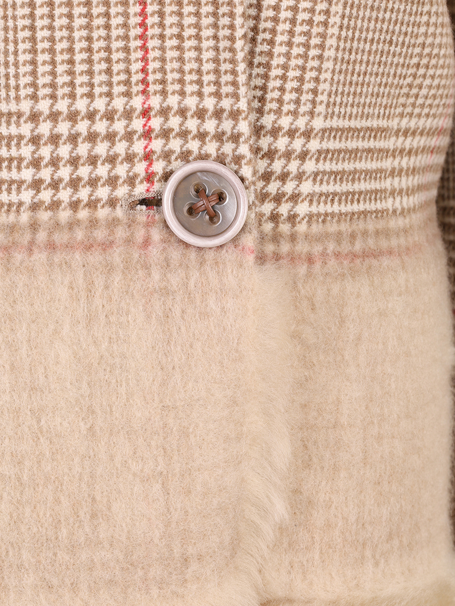 Пальто комбинированное