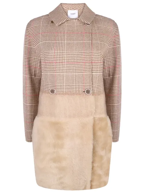 Пальто комбинированное AGNONA