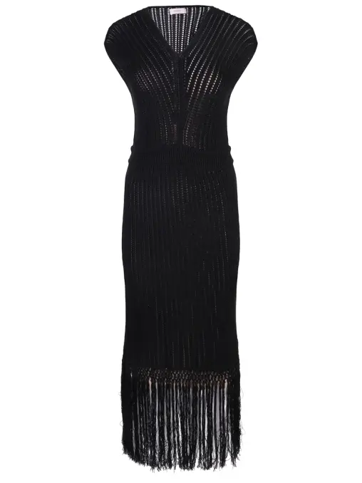 Платье из шелка и хлопка AGNONA