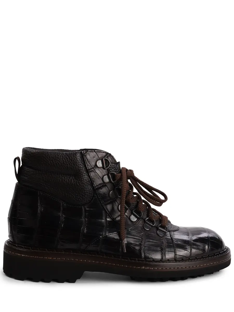 Ботинки из кожи крокодила