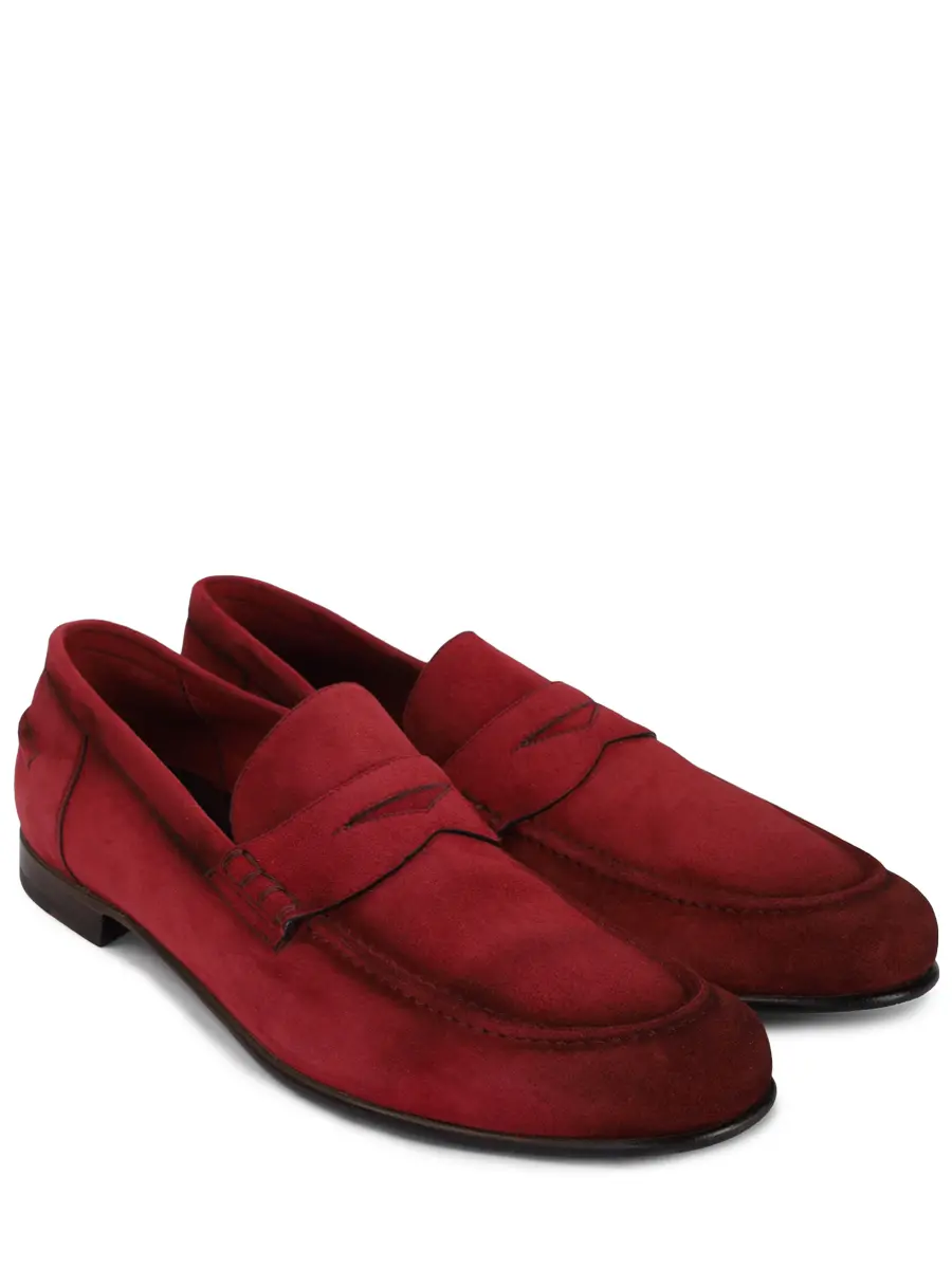 Лоферы замшевые