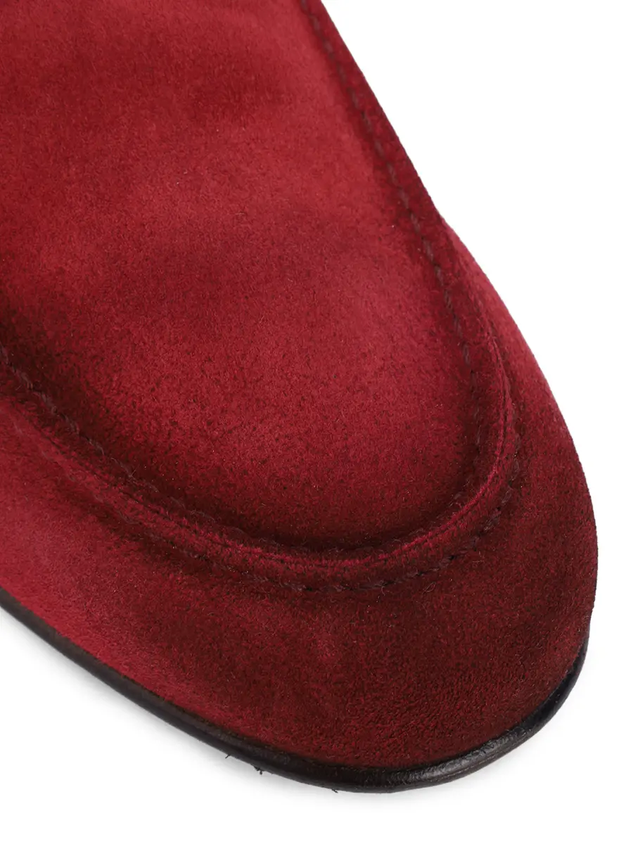 Лоферы замшевые