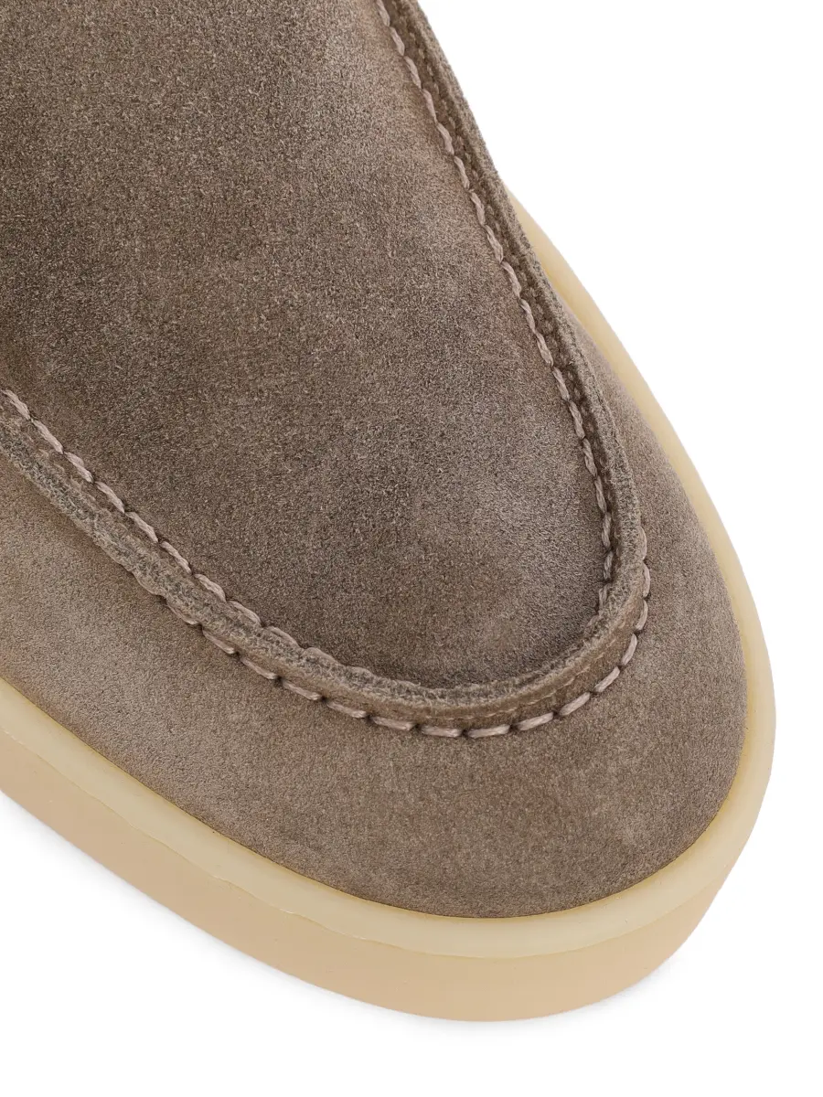 Слипоны замшевые