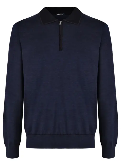 Поло шерстяное BERTOLO LUXURY MENSWEAR