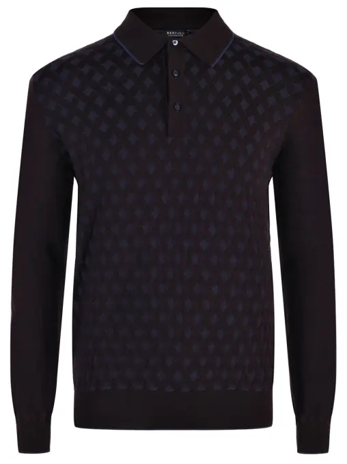 Поло из шерсти и шелка BERTOLO LUXURY MENSWEAR