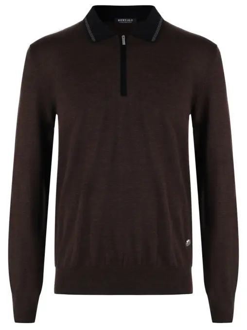 Поло шерстяное BERTOLO LUXURY MENSWEAR