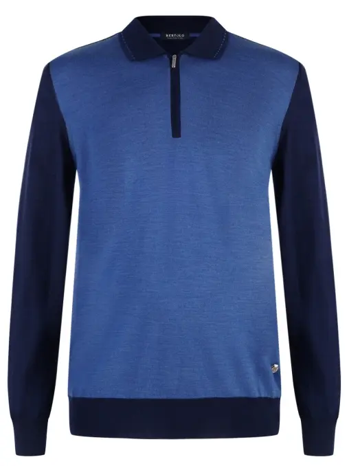Поло шерстяное BERTOLO LUXURY MENSWEAR