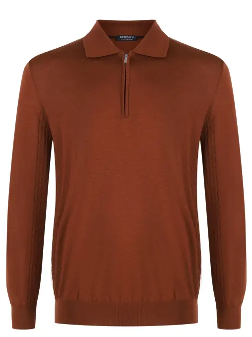 Поло шерстяное BERTOLO LUXURY MENSWEAR