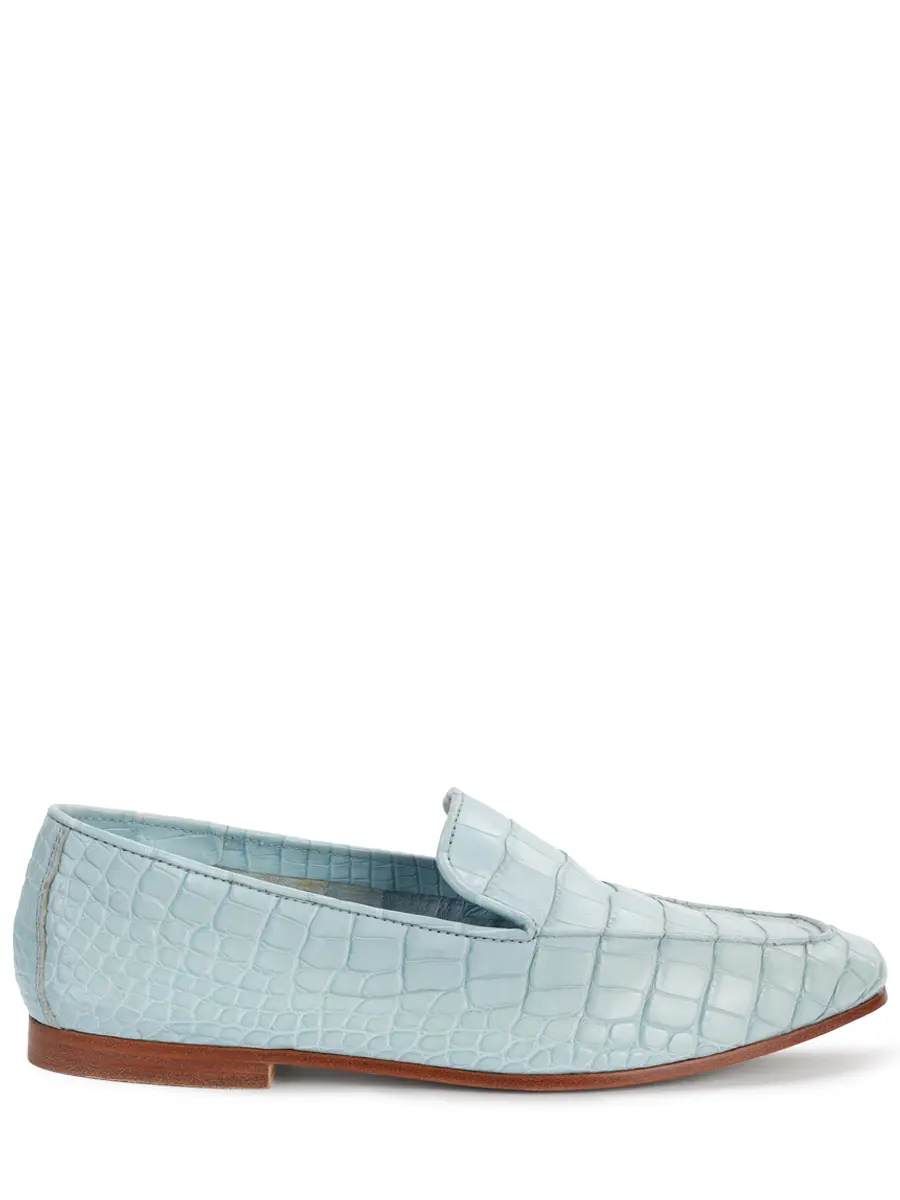 Лоферы из кожи крокодила