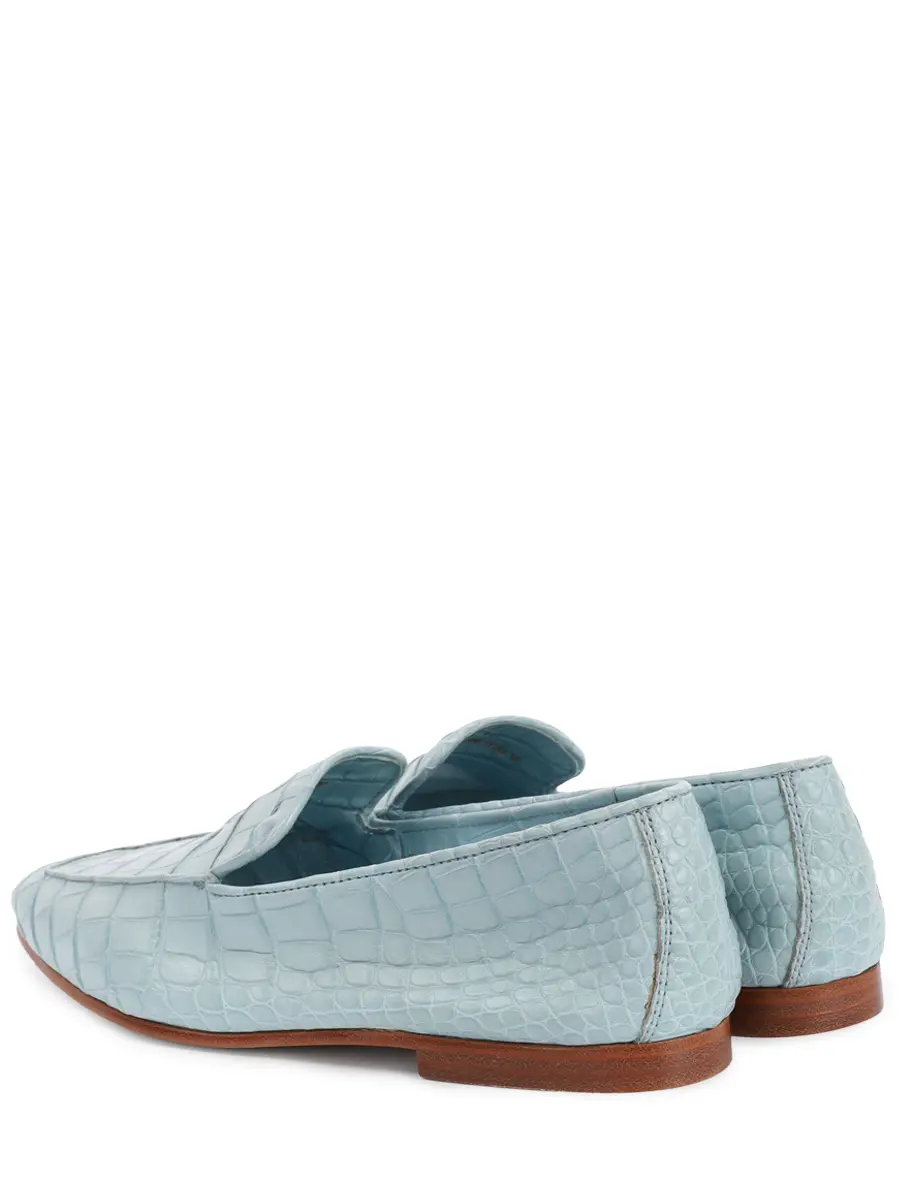 Лоферы из кожи крокодила