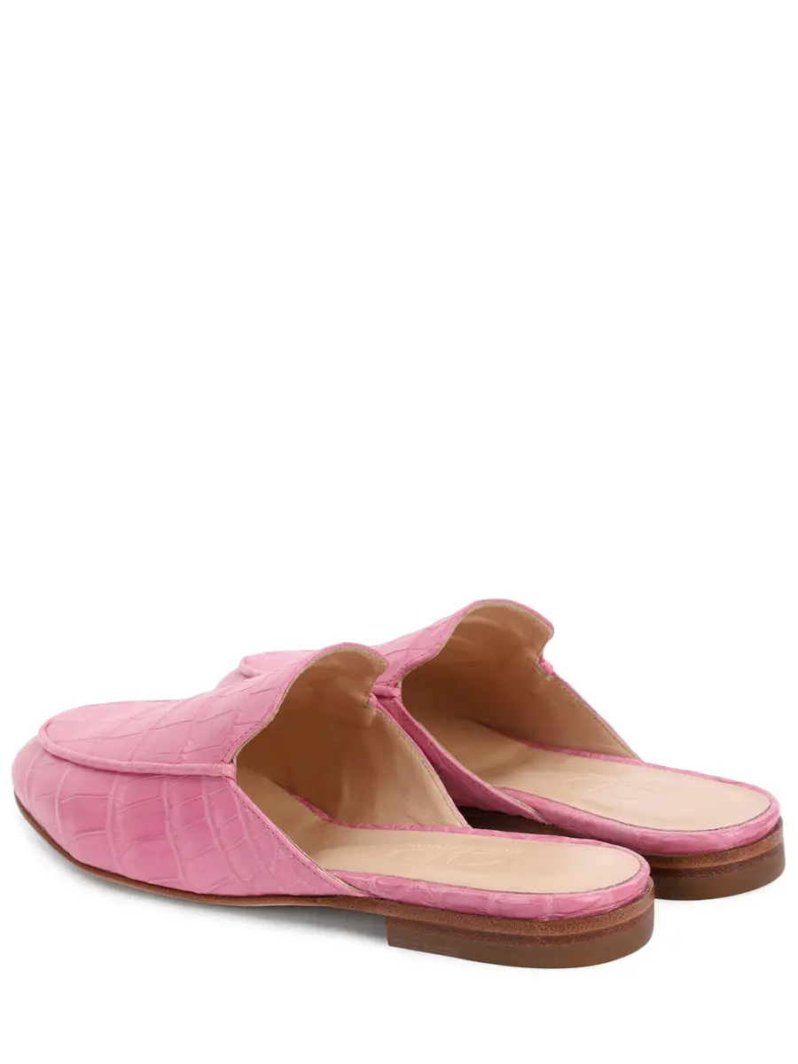 Мюли из кожи крокодила