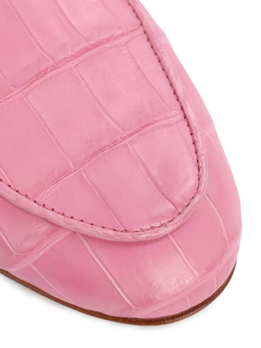 Мюли из кожи крокодила