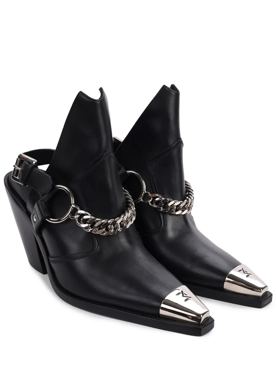 Ботильоны кожаные