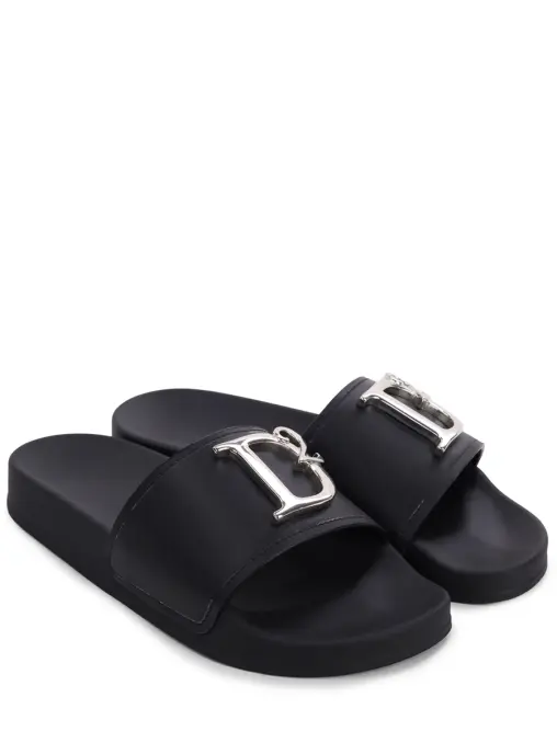 Шлепанцы кожаные DSQUARED2