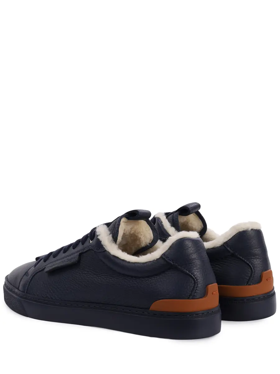 Кеды кожаные на меху