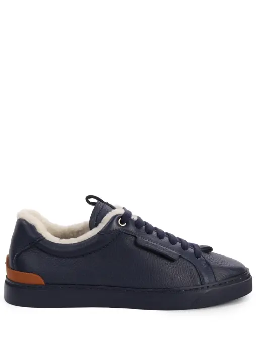 Кеды кожаные на меху ZEGNA