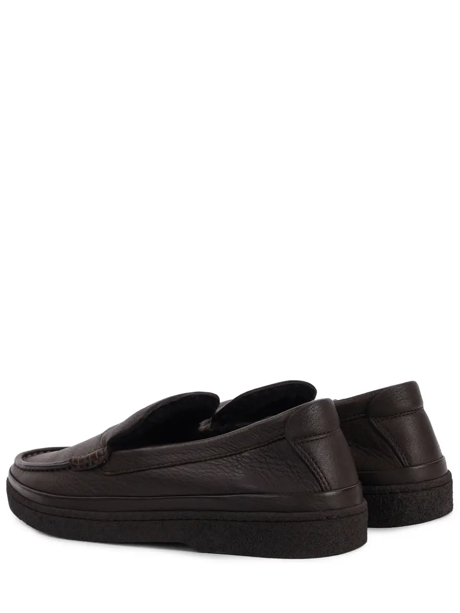 Лоферы кожаные на меху