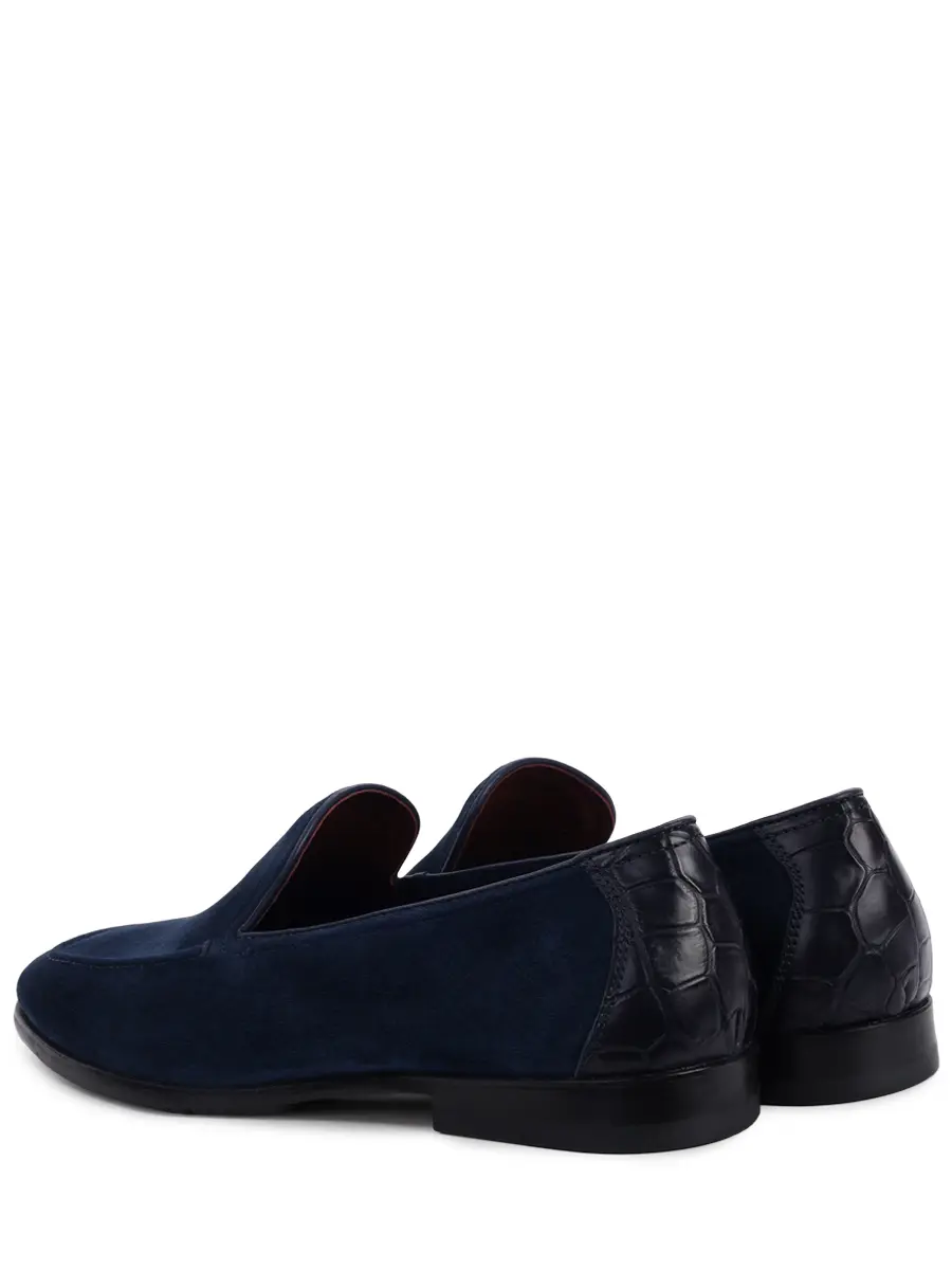 Лоферы замшевые