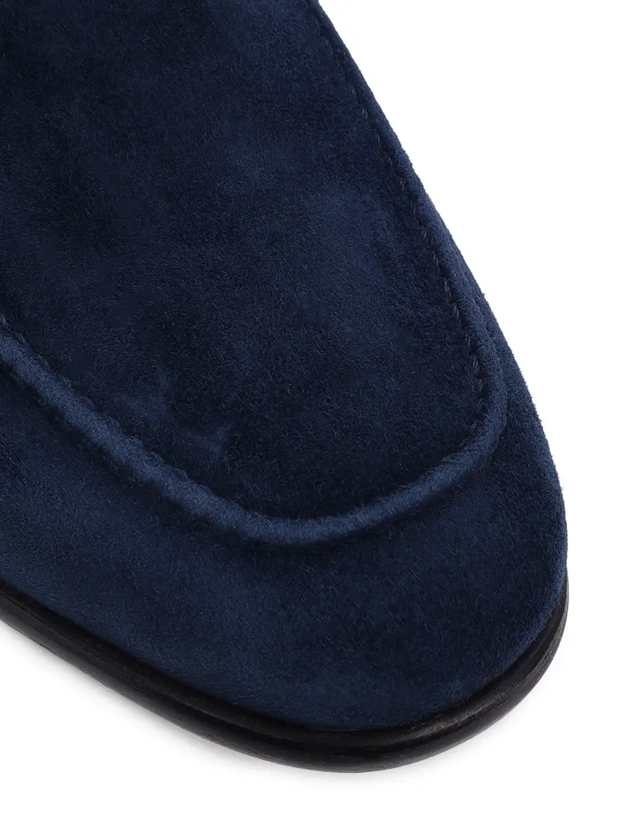 Лоферы замшевые