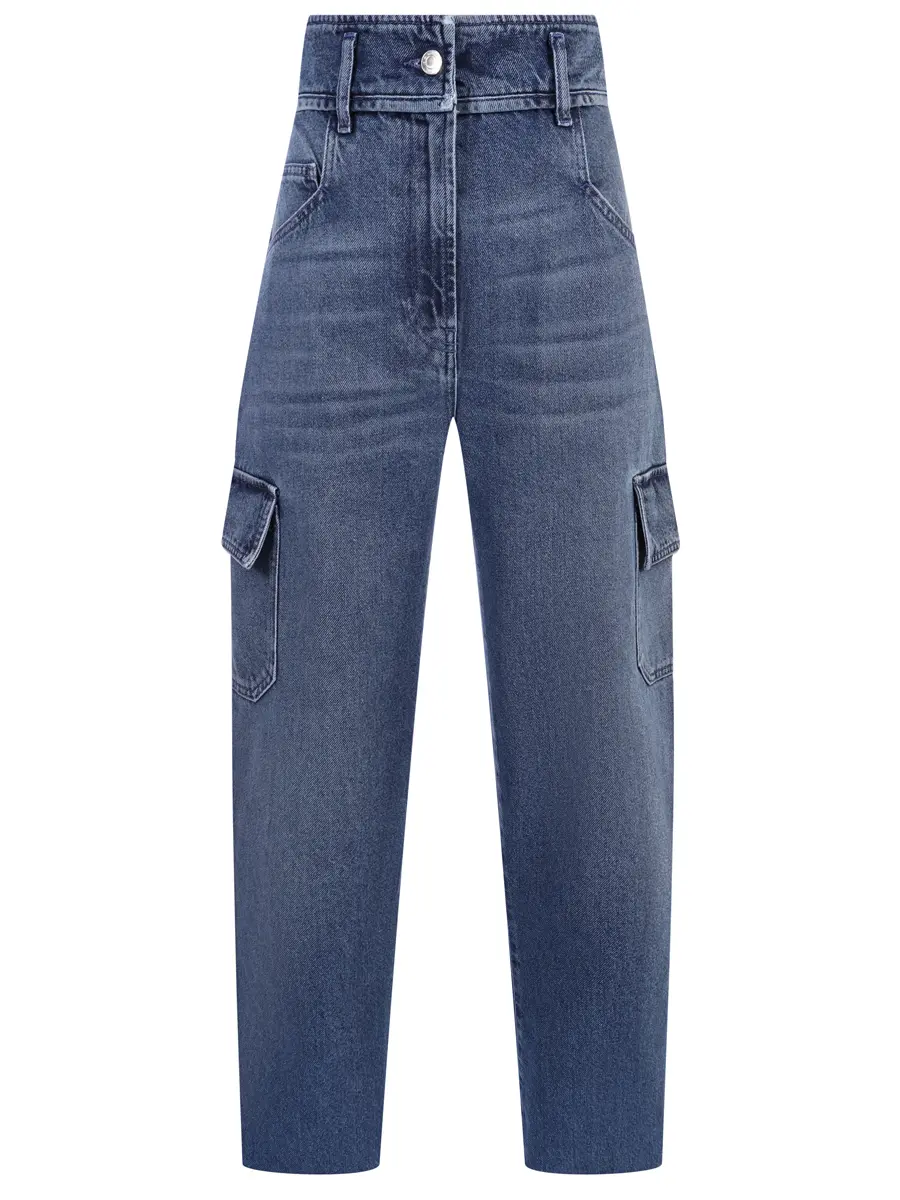 Джинсы-карго хлопковые