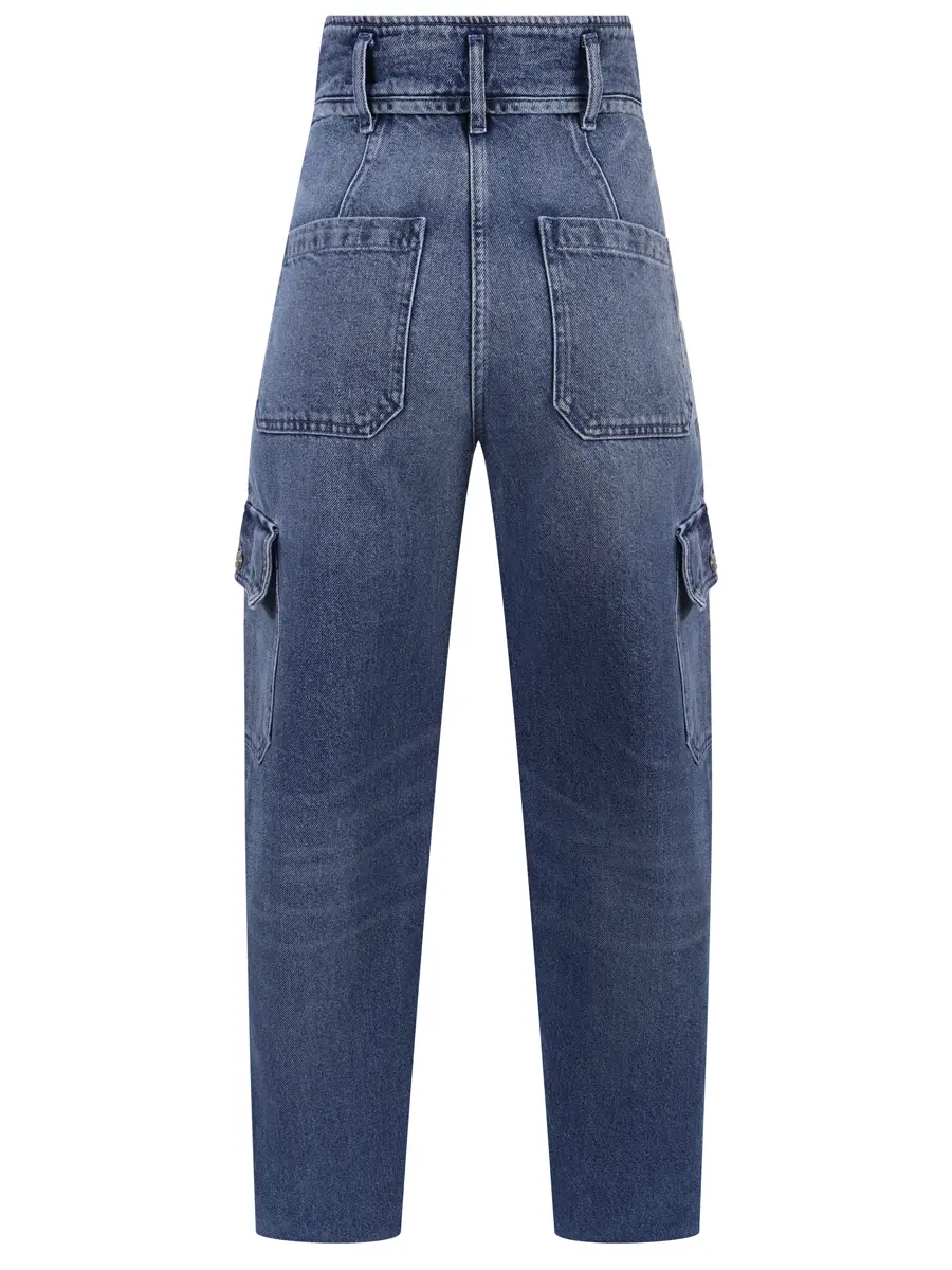 Джинсы-карго хлопковые