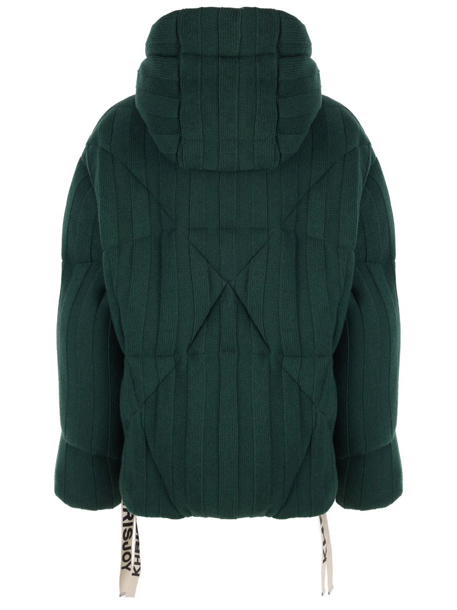 Пуховик однотонный