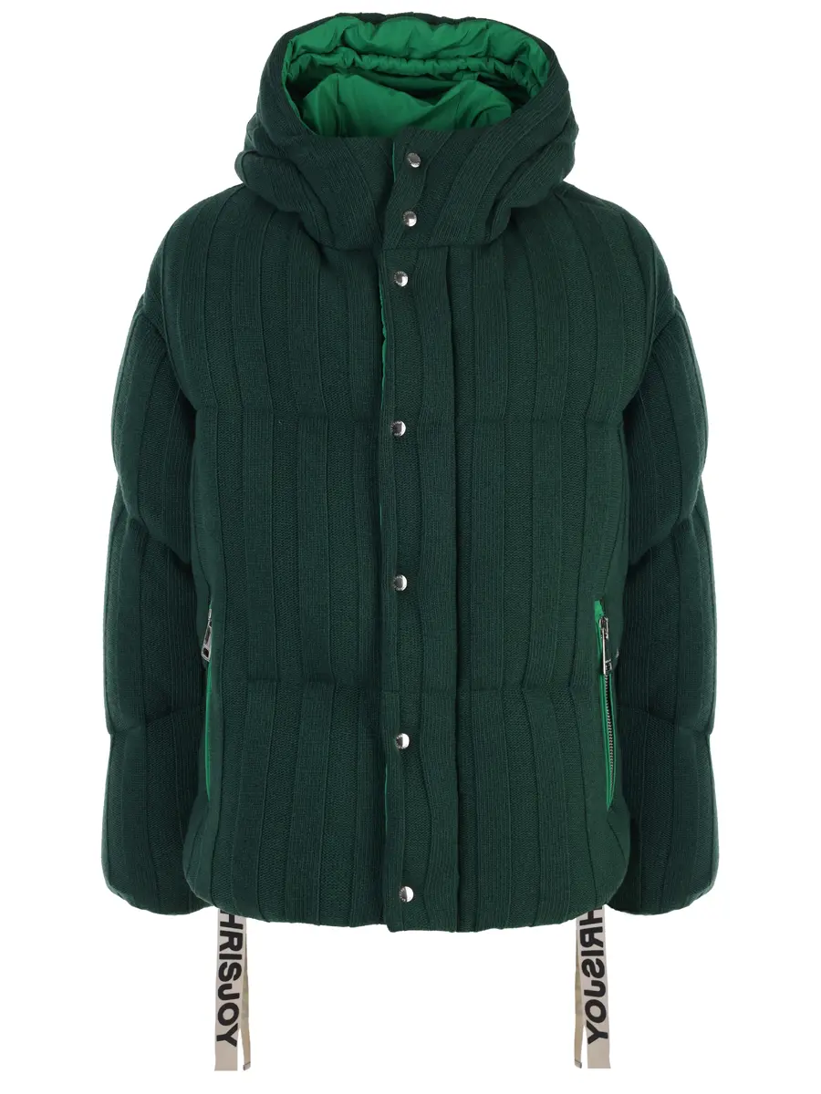 Пуховик однотонный