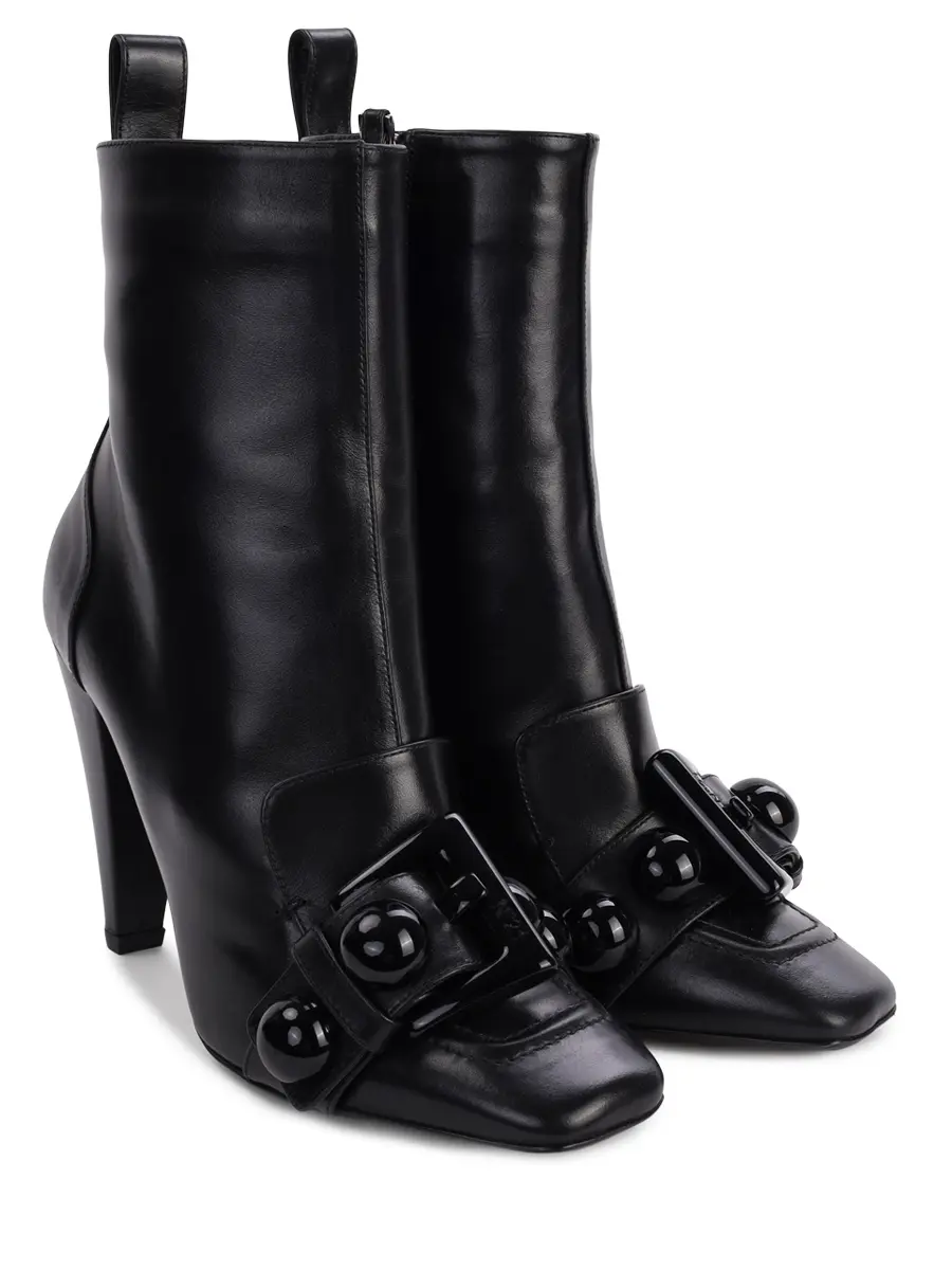 Ботильоны кожаные