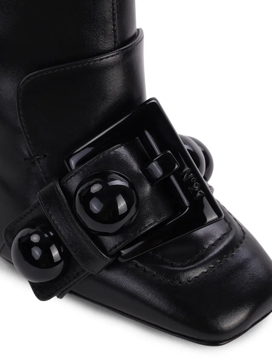 Ботильоны кожаные