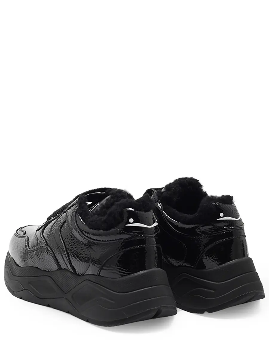 Кроссовки кожаные на меху