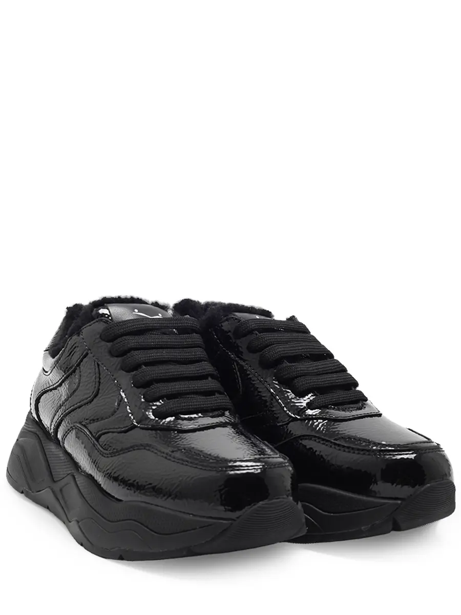 Кроссовки кожаные на меху