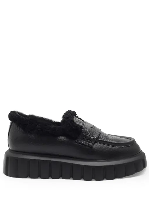 Лоферы кожаные на меху VOILE BLANCHE
