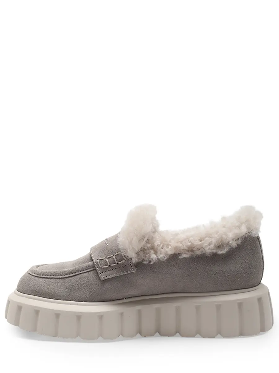 Лоферы замшевые