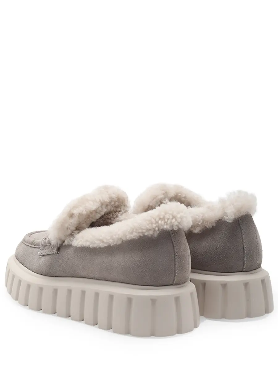 Лоферы замшевые