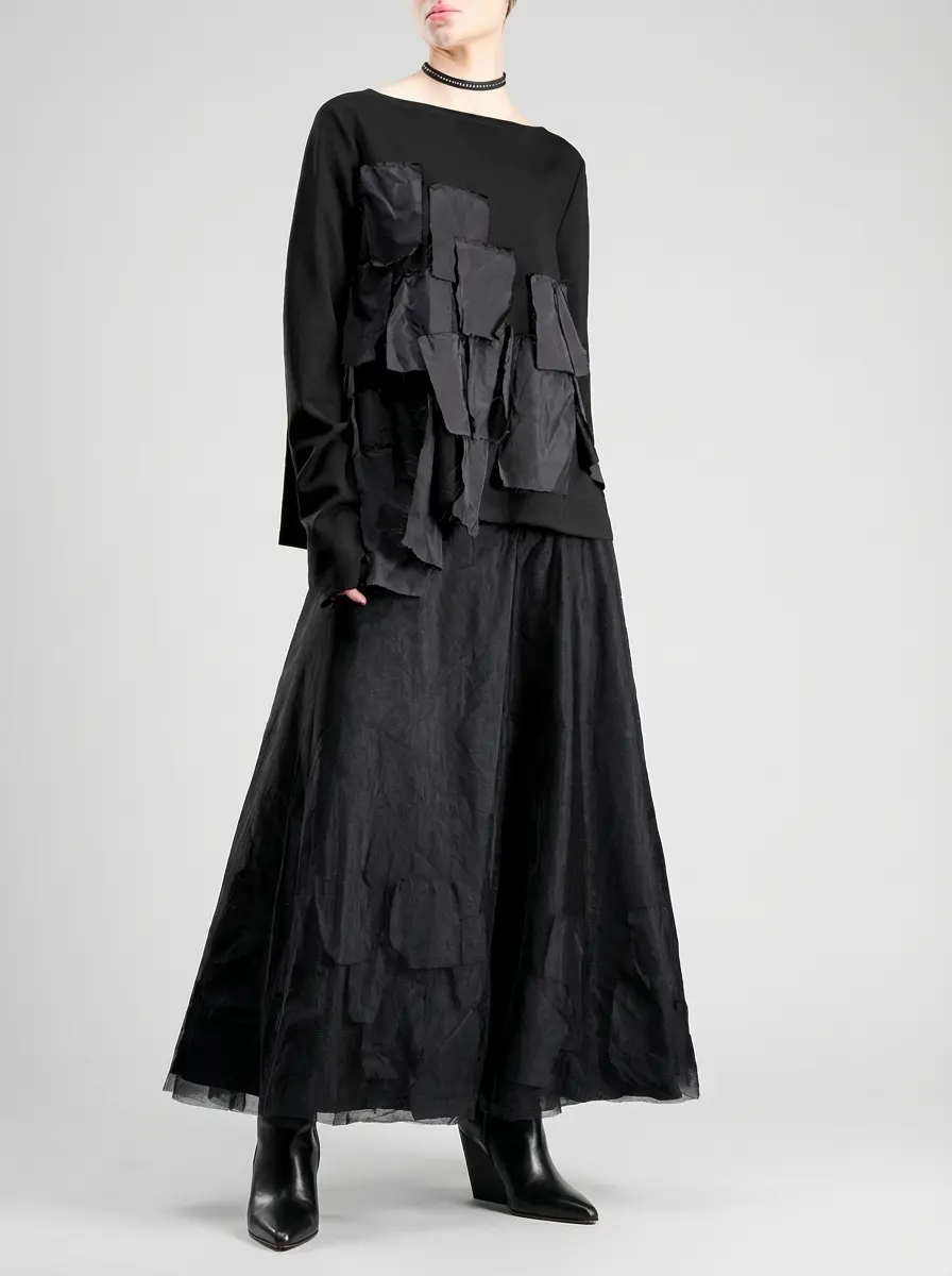 Юбка однотонная