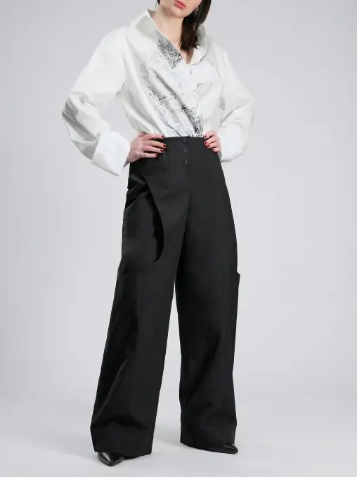 Брюки из хлопка и лиоцелла ALL'S