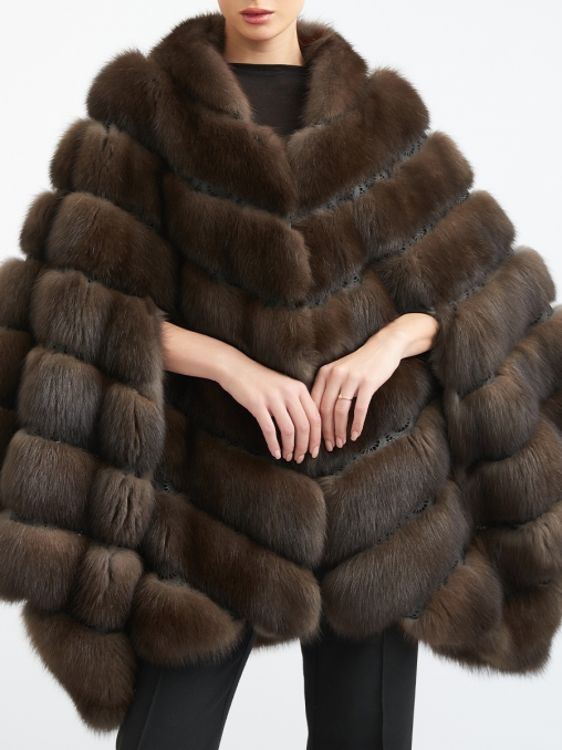 Пончо из меха соболя JULIA DILUA